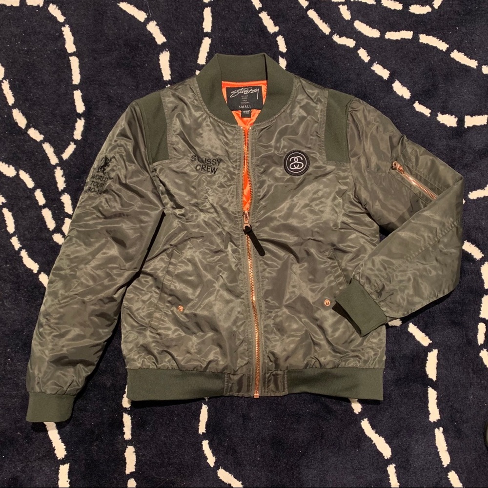 ❌SOLD❌ Stussy silk satin bomber jacket